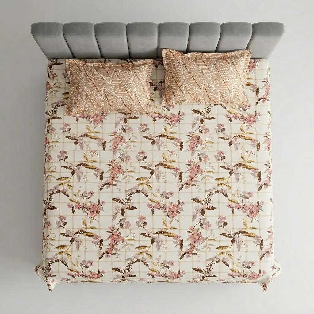 Florida Battik Bedsheet | 100% Cotton | King Size Bedsheet (High-Grade Fade-Resistant Dyes)
